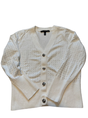 White House Black Market white cardigan sz S